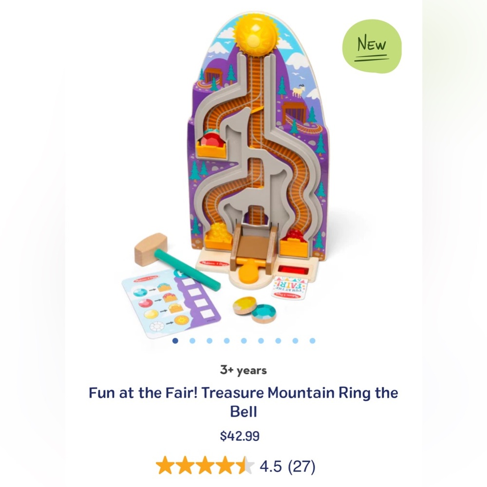 Melissa and Doug fun at the fair bell ring toy
